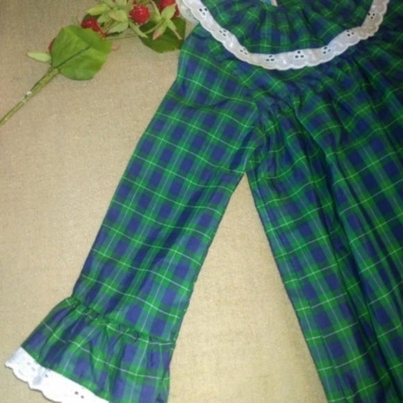 KREWE Green and Blue Plaid Kids Formal Dress - Picture 4 of 7